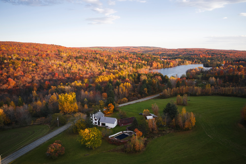 A farm house celebrates the history of a 200 year old loyalist hamlet in the eastern townships