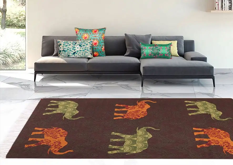 Layer with rugs